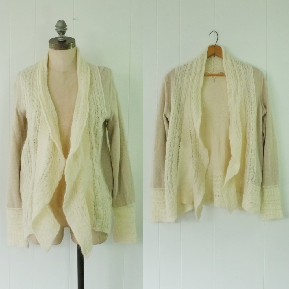 Anthro Knitted & Knotted Regan Mix-Stitch Cardigan